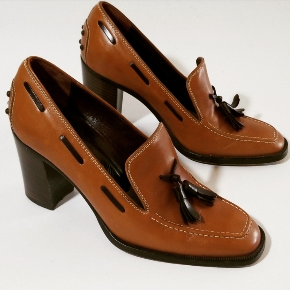 Tod'sTassle high Heel Block Shoes